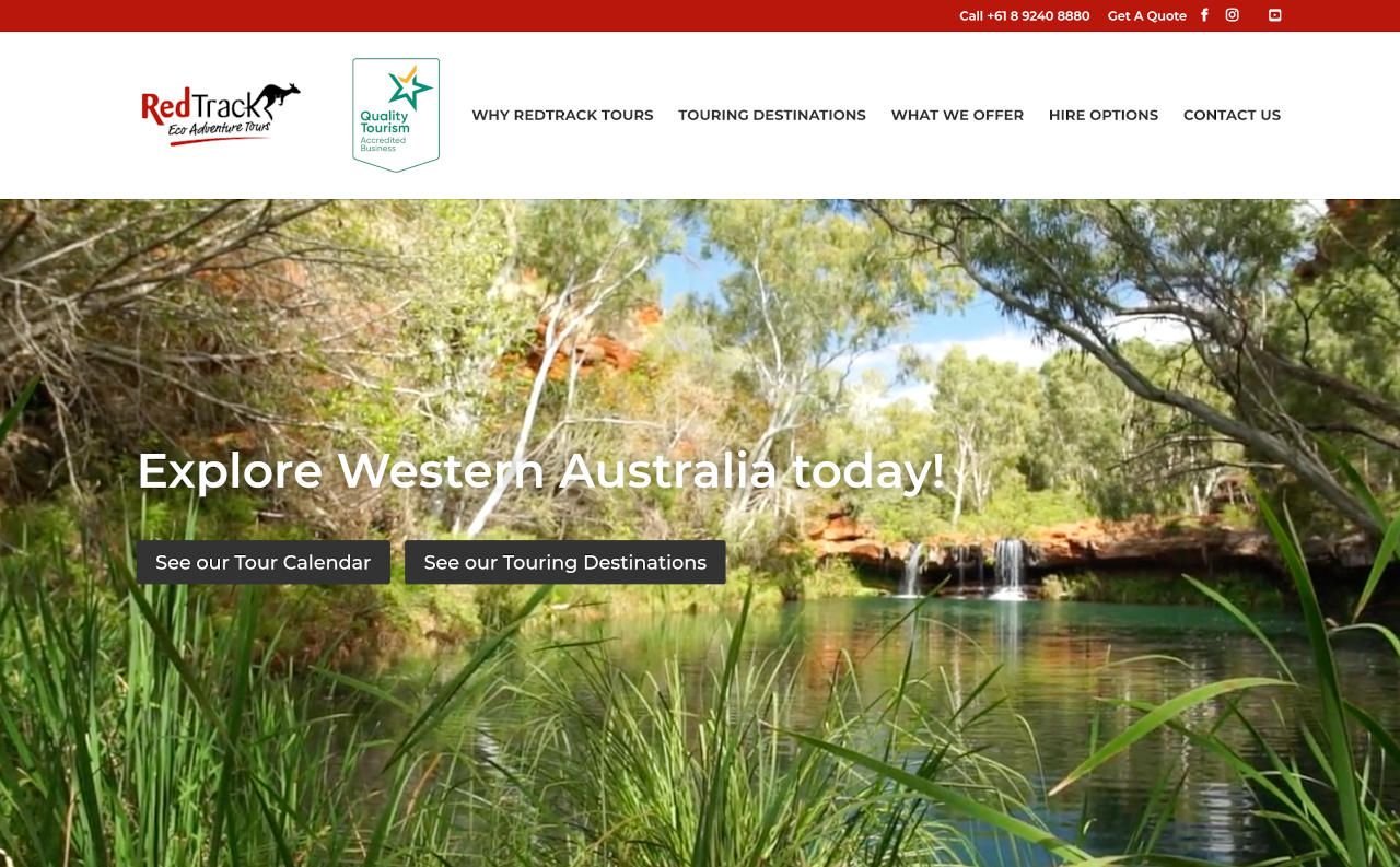 Web design for web track tours western australia