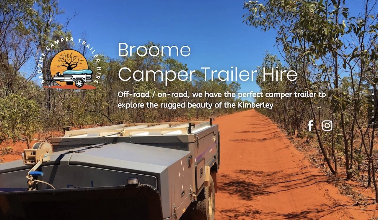 Broome Camper Trailer Hire – Landing page Broome Camper Trailer Hire - Landing page